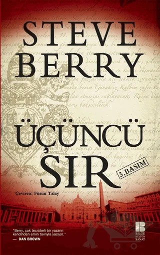 Üçüncü Sır – Steve Berry – Bilge Kültür Sanat kitap kapağı