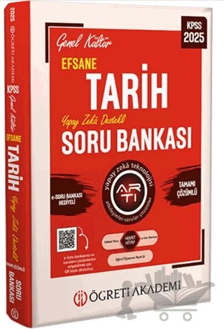 2025 KPSS Genel Kültür Efsane Tarih Tamamı Çözümlü Soru Bankası – Kolektif – Öğreti Akademi kitap kapağı
