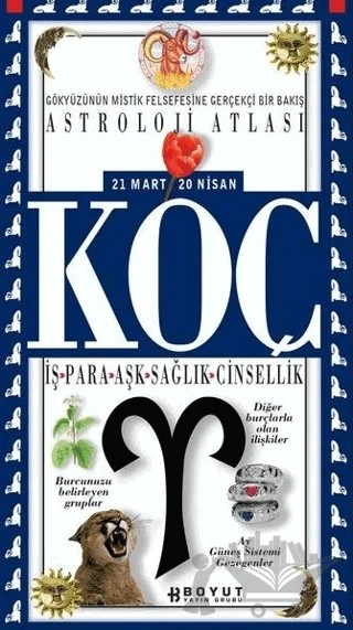 Astroloji Atlası Koç 21 Mart / 20 Nisan İş - Para - Aşk - Sağlık - Cinsellik – Kolektif – Boyut Yayın Grubu kitap kapağı