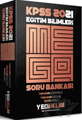 2021 KPSS Eğitim Bilimleri Mega Tamamı Çözümlü Soru Bankası – Kolektif – Yediiklim Yayınları kitap kapağı