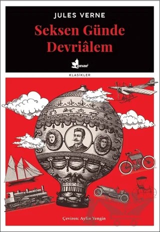 Seksen Günde Devrialem – Jules Verne – Çınar Yayınları kitap kapağı