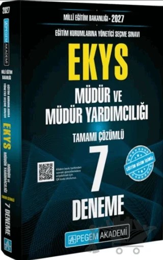 2027 EKYS MEB Müdür ve Müdür Yardımcılığı 7 Deneme – Kolektif – Pegem Akademi Yayıncılık kitap kapağı