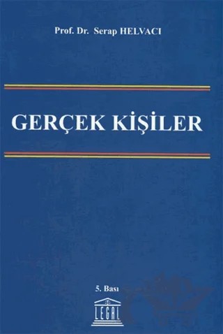 Gerçek Kişiler (Büyük Boy) – Serap Helvacı – Legal Yayıncılık kitap kapağı