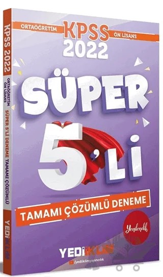 KPSS Ortaöğretim Lise Ön Lisans GYGK Süper 5 Deneme Çözümlü – Kolektif – Yediiklim Yayınları kitap kapağı
