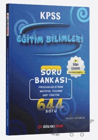 KPSS Eğitim Bilimleri Video Çözümlü Soru Bankası – Bülent Odabaşı – Dijital Hoca kitap kapağı
