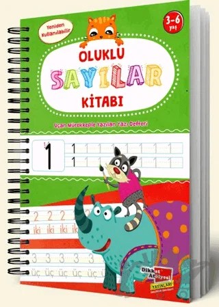 Sayıları Yazmayı Kolayca Öğreten Kitap Sihirli Uçan Kalemli Oluklu (Kabartmalı) Sayılar Kitabı – Hüseyin Demir – Dikkat Atölyesi Yayınları kitap kapağı