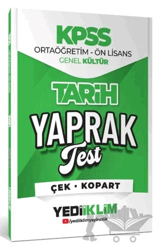 2026 KPSS Ortaöğretim-Önlisans Tarih Çek Kopart Yaprak Test – Kollektif – Yediiklim Yayınları kitap kapağı