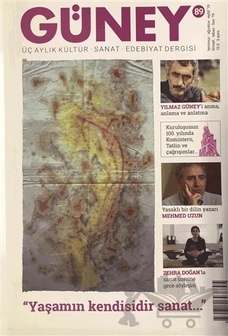 Güney Üç Aylık Kültür Sanat Edebiyat Dergisi Sayı: 89 Temmuz - Ağustos - Eylül 2019 – Güney Dergisi kitap kapağı