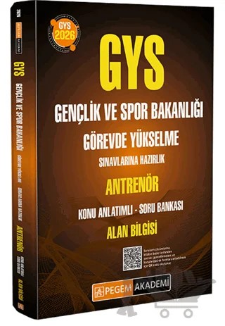 2026 GYS Gençlik ve Spor Bakanlığı Görevde Yükselme Sınavlarına Hazırlık Antrenör Konu Anlatımlı Soru Bankası Alan Bilgisi – Kolektif – Pegem Akademi Yayıncılık kitap kapağı