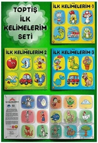 Toptiş İlk Kelimelerim Seti (3 Kitap Takım) – Kolektif – Kuzey Yayınları kitap kapağı