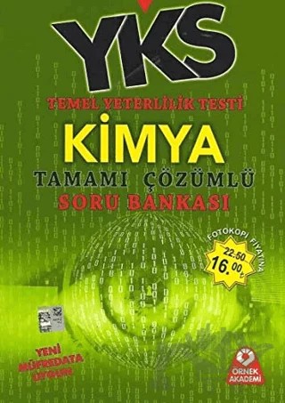 YKS-TYT Kimya Tamamı Çözümlü Soru Bankası – Kolektif – Örnek Akademi kitap kapağı