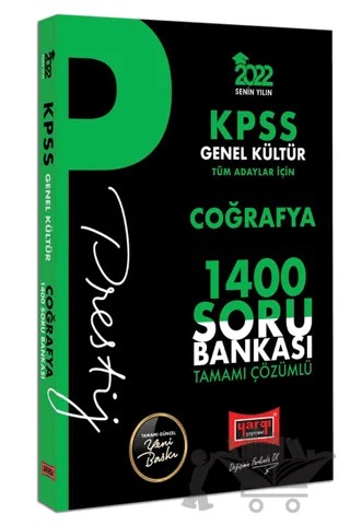 2022 KPSS Genel Kültür Coğrafya Prestij Seri Tamamı Çözümlü 1400 Soru Bankası – Kolektif – Yargı Yayınevi kitap kapağı