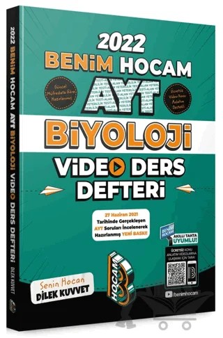 2022 AYT Biyoloji Video Ders Defteri - Konu Anlatımı – Dilek Kuvvet – Benim Hocam Yayınları kitap kapağı