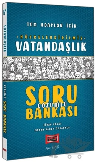 2022 KPSS Genel Kültür Tüm Adaylar İçin Hücrelendirilmiş Vatandaşlık Soru Bankası – Cihan Polat, Emrah Vahap Özkaraca – Yargı Yayınevi kitap kapağı