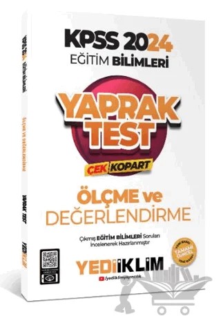 2024 KPSS Eğitim Bilimleri Ölçe ve Değerlendirme Çek Kopart Yaprak Test – Kolektif – Yediiklim Yayınları kitap kapağı