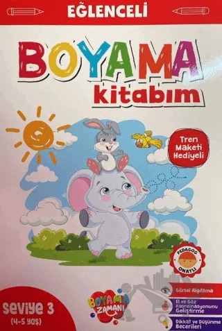 Eğlenceli Boyama Kitabım - Kırmızı Kitap – Kolektif – Boyama Zamanı kitap kapağı