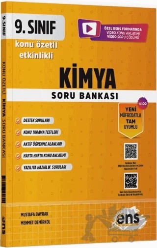 9. Sınıf Kimya Etkinlikli Soru Bankası – Mustafa Bayrak, Mehmet Demirkol – ENS Yayınları kitap kapağı