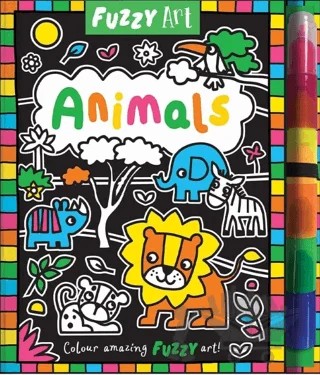 Fuzzy Art -Animals – Melanie Hibbert – IMAGINE THAT kitap kapağı