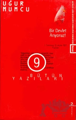 Bir Devlet Arıyoruz! – Uğur Mumcu – um:ag Yayınları kitap kapağı