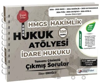 Hukuk Atölyesi HMGS Hakimlik İdare Hukuku Çıkmış Sorular Çözümlü – İlker Eroğlu – Dizgi Kitap kitap kapağı