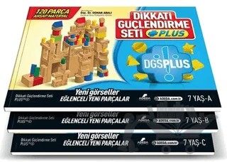 Dikkati Güçlendirme Seti Plus (3 Kitap Materyalsiz - 7 Yaş) – Osman Abalı – Adeda Yayınları kitap kapağı