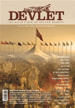 Devlet İki Aylık Fikir ve Kültür Dergisi Sayı: 453 2014 Mayıs/Haziran – Berikan Yayınevi kitap kapağı