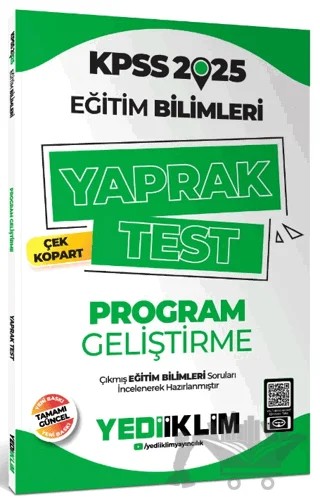 2025 KPSS Eğitim Bilimleri Program Geliştirme Çek Kopart Yaprak Test – Kolektif – Yediiklim Yayınları kitap kapağı