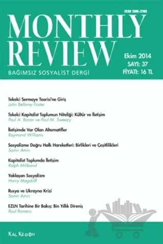 Monthly Review Bağımsız Sosyalist Dergi Sayı: 37 / Ekim 2014 – Monthly Review Dergisi kitap kapağı