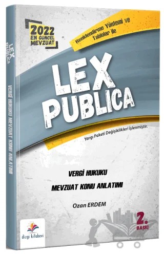 Lex Publica Hakimlik Vergi Hukuku Mevzuat Konu Anlatımı – Ozan Erdem – Dizgi Kitap kitap kapağı