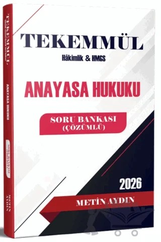 Tekemmül Anayasa Hukuku Soru Bankası – Metin Aydın – Statü Akademi Yayınları kitap kapağı