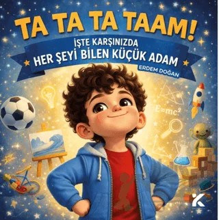 Ta Ta Taam İşte Karşınızda Her Şeyi Bilen Küçük Adam – Erdem Doğan – Kiba Yayımcılık kitap kapağı