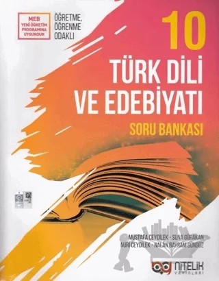 Nitelik 10. Sınıf Türk Dili ve Edebiyatı Soru Bankası – Mustafa Ceydilek, Nalan Bayram Gündüz, Nuri Ceydilek, Suna Gürakan – Nitelik Yayınları - Bayilik kitap kapağı