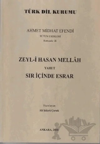 Zeyl-i Hasan Mellah Yahut Sır İçinde Esrar – Ahmet Mithat Efendi – Türk Dil Kurumu Yayınları kitap kapağı