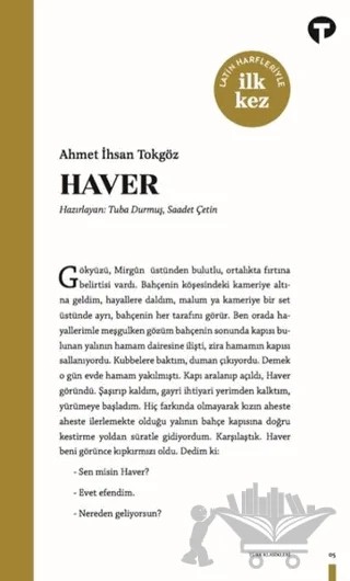 Haver – Ahmet İhsan Tokgöz – Turkuvaz Kitap kitap kapağı