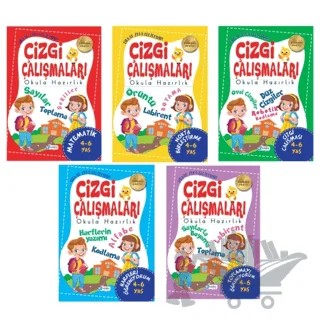 4-6 Yaş Çizgi Çalışmaları Seti - 5 Kitap Takım – Safiye Seval Savaş – Harika Çocuk Yayınları kitap kapağı