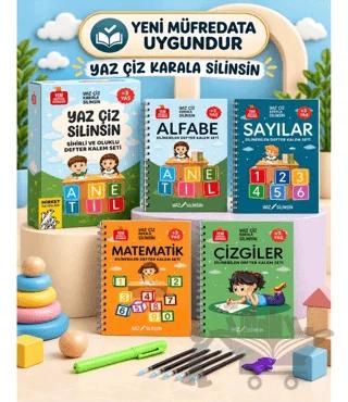 Oluklu Sihirli Yazı Defteri Yaz Çiz Silinsin Seti