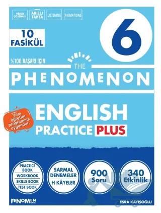 6. Sınıf The Phenomenon English Practice Plus (10 Fasikül) – Esra Kayışoğlu – Fenomen Yayınları kitap kapağı