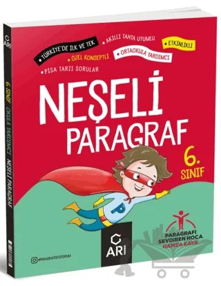 6. Sınıf Neşeli Paragraf – Hamza Kaya – Arı Yayıncılık kitap kapağı