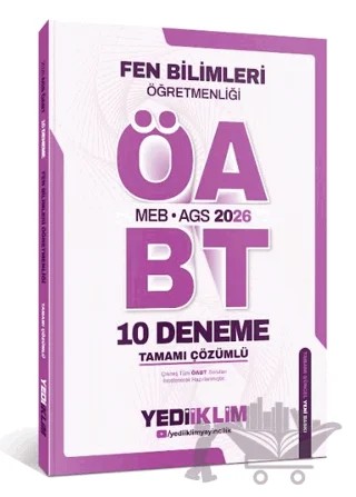 2026 MEB AGS Fen Bilimleri Öğretmenliği Tamamı Çözümlü 10 Deneme – Kolektif – Yediiklim Yayınları kitap kapağı