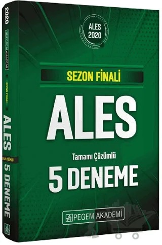 2020 Sezon Finali ALES Tamamı Çözümlü 5 Deneme – Kolektif – Pegem Akademi Yayıncılık kitap kapağı