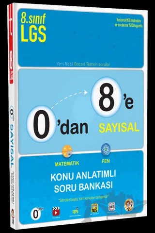 0'dan 8'e Sayısal Konu Anlatımlı Soru Bankası - 2022 – Kolektif – Tonguç Akademi kitap kapağı
