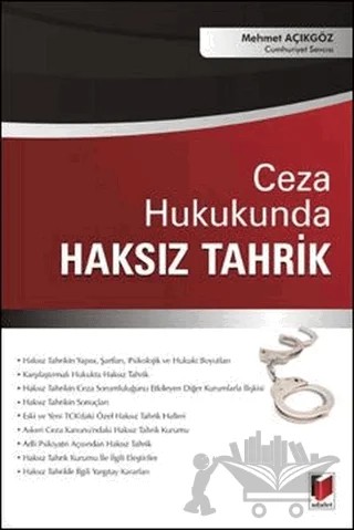 Ceza Hukukunda Haksız Tahrik – Mehmet Açıkgöz – Adalet Yayınevi kitap kapağı