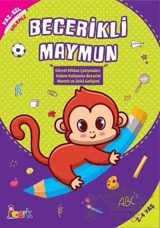 Becerikli Maymun - Yaz-Sil Kalemli – Kolektif – Bıcırık Yayınları kitap kapağı