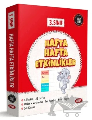3. Sınıf Hafta Hafta Etkinlikler (8 Fasikül) – Kolektif – Data Yayınları - Bayilik kitap kapağı