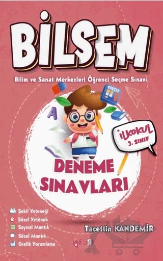 Bilsem 3 Deneme Sınavları – Tacettin Kandemir – Fark Yayınları kitap kapağı