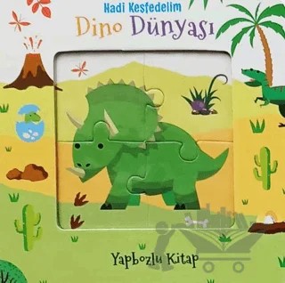 Hadi Keşfedelim - Dino Dünyası Yapbozlu Karton Kitap – Kolektif – Çiçek Yayıncılık kitap kapağı