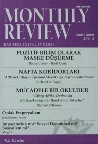 Monthly Review Bağımsız Sosyalist Dergi Sayı: 3 / Mart 2006 – Monthly Review Dergisi kitap kapağı