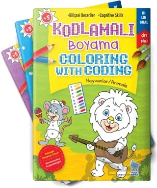 Kodlamalı Boyama (4 Kitap) – İlknur Ercan – Minik Damla Yayınevi kitap kapağı