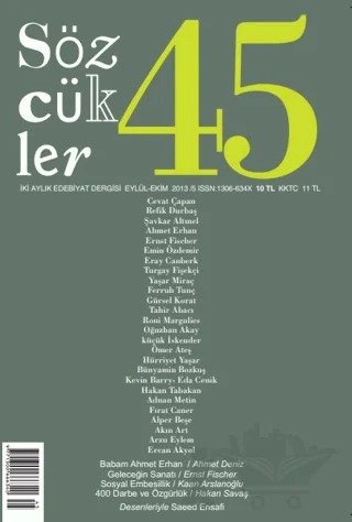 Sözcükler Dergisi Sayı: 45 Eylül - Ekim 2013 – Sözcükler Yayınları kitap kapağı
