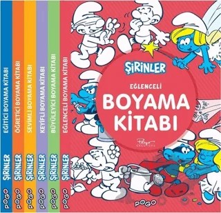 Şirinler Boyama Kitapları Seti (6 Kitap Takım) – Kolektif – Pogo Çocuk kitap kapağı
